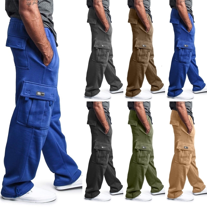 Pantalon de survêtement hommes pantalons de cargaison pantalon de taille élastique