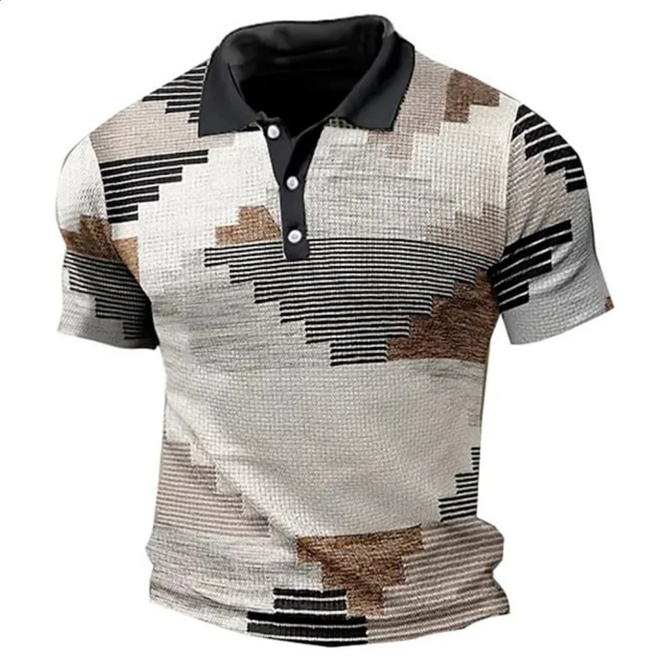 Polo Polo Polo 2023 Business Short à manches courtes Mesh Mesh Brewable Tops Tees Summer T pour l'homme Vêtements 240810