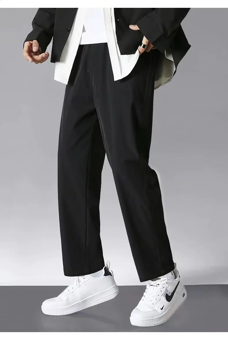 Pantalon de cargaison de jambe droite pour hommes solides