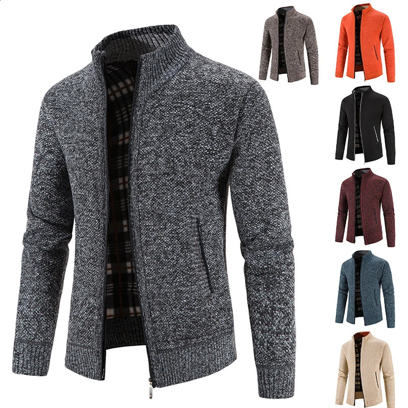Automne / hiver en peluche et collier de support épaissis à moitié couche en tricot en tricot pour hommes 240812