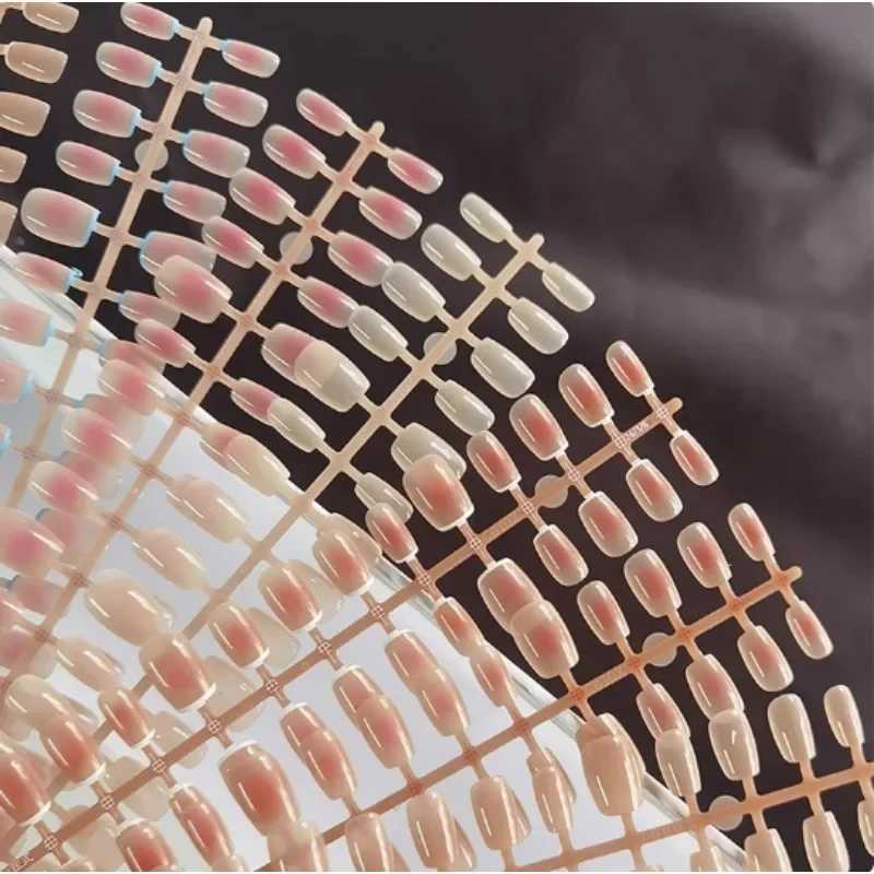 Short Ballet Nails Set 618 New XS+S+M Size Gradient 30Pcs Simple Nude Color False Nails Fake Nail Press On Nails Full Cover NailXJ250110-image-1041376671