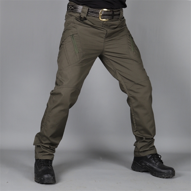 Mens Tactical Pants Multiple Pocket Elasticity Urban Tacitcal Trousers Men Slim Fat Cargo Pant 5XL 240810
