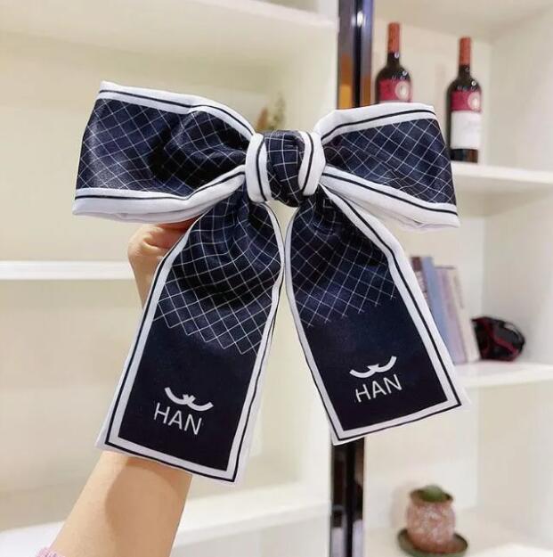 Fashion Designer Brand Letter Printing Headband Hair Rubber Bands Hairpin Four-piece Suit Womens Flower Print Bowknot Hairband Pure Cotton Headwr-image-845755551