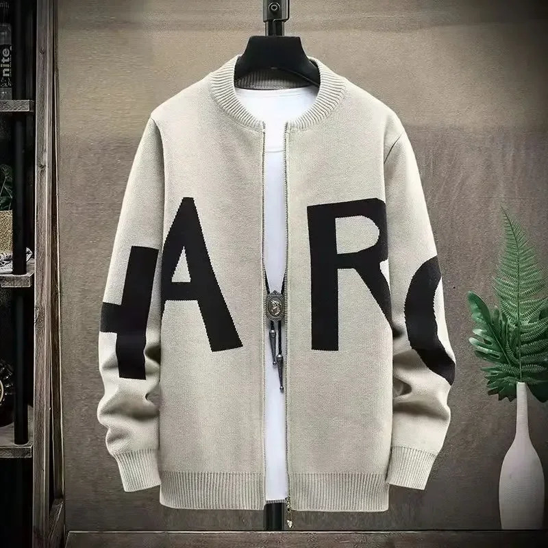 Man Clothes Zipper Cardigan Knitted Sweaters for Men Collared Graphic Zip-up Wool Sale Selling Products Overfit A S X 240813