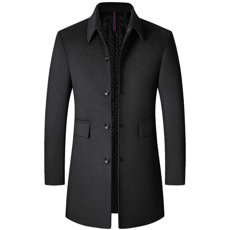Boutique Mens Autumn and Winter Comfortable Slim Casual Fashion Gentlemans Wedding To Work Hosting Trend Mens Woolen Coat 240812