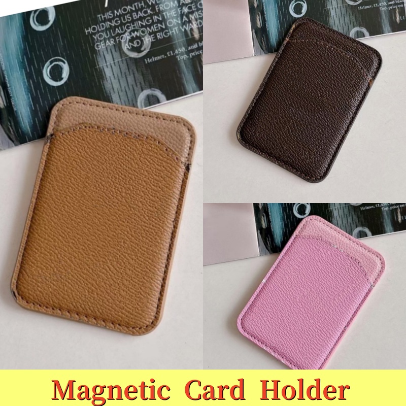 Fashion Designer Phone Cases Magnetic Card Holder for iphone 15 14 13 12 11 pro max Xsmax 8plus Classic Pattern Leather Card Pocket Cover with Sa-image-734523205