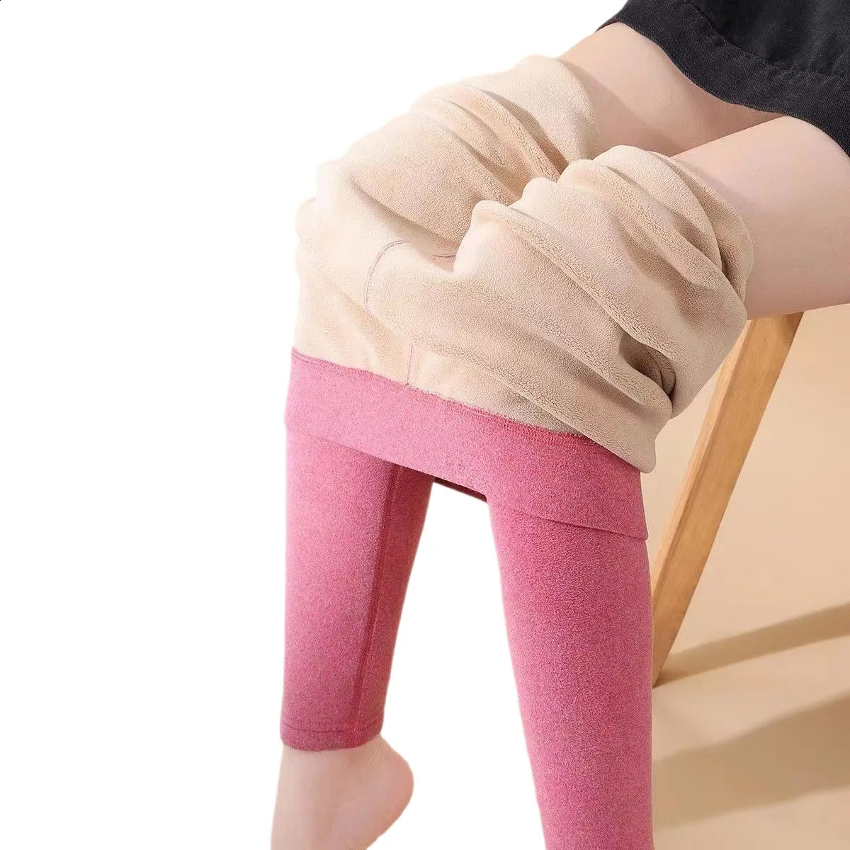 Leggings Women Winter Underwear Pants Clothing Thick Elastic Berber Fleece Thermal First Layer 240813
