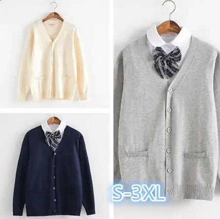 Spring Cosplay School Uniforme Pull pour fille à manches longues en tricot japonais Sailor Cardigans 240812