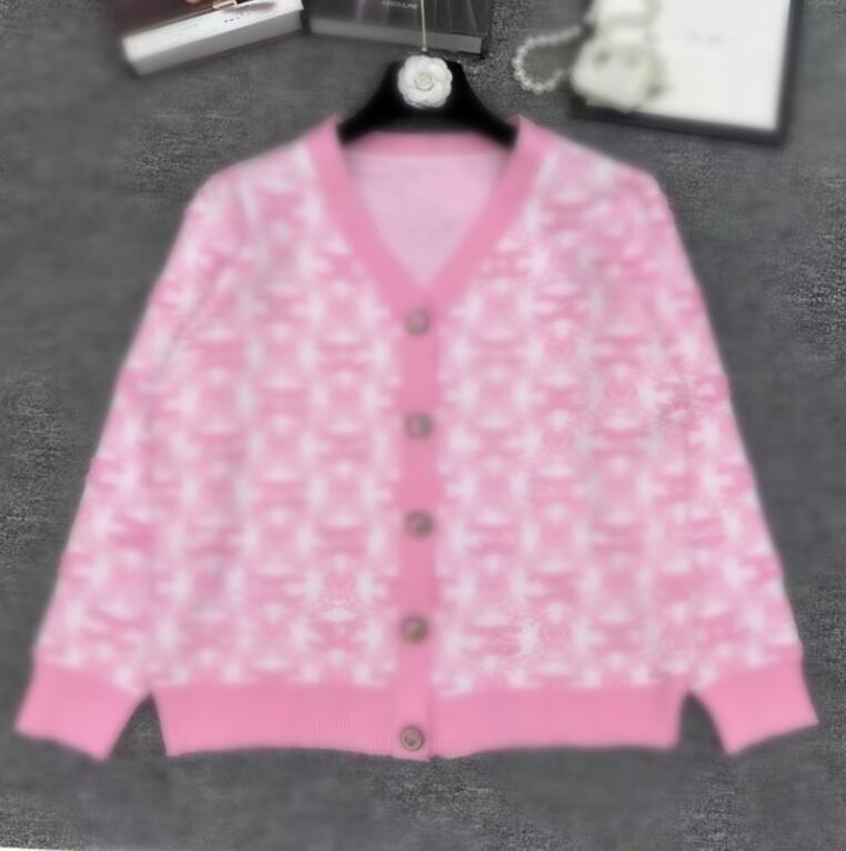 Designer Women Sweater black white Sweaters Button Up Shirt Classic Letter Fashion Regular Casual Long Sleeve Knit Jacket Sweater Womens Clothes