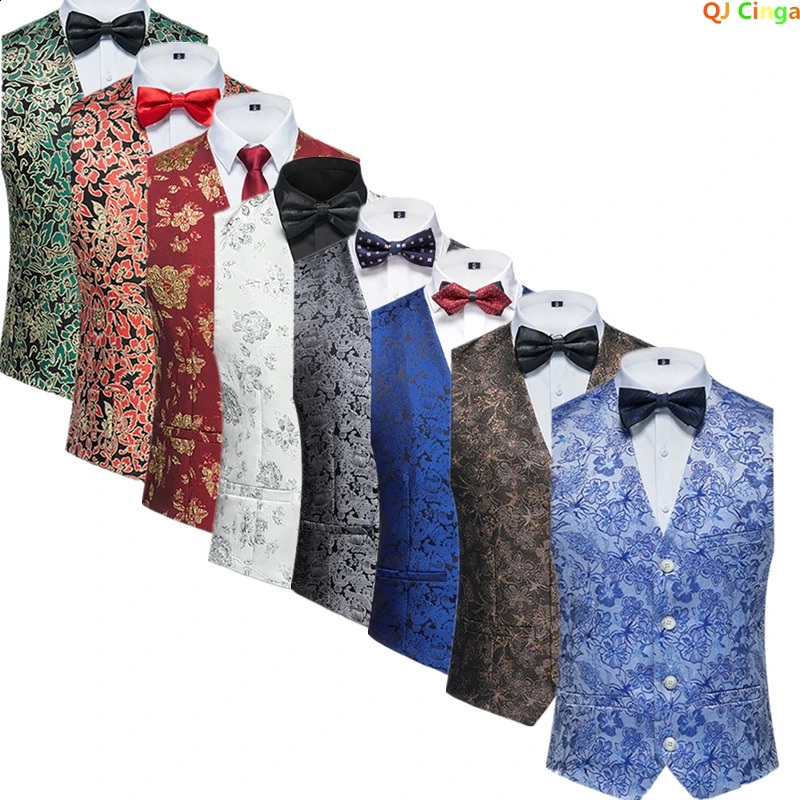 26 Colors Mens Suit Vest Single-breasted V-neck Vests Jacket Men Wedding Party Waistcoat Red Blue Green White Pink 240813