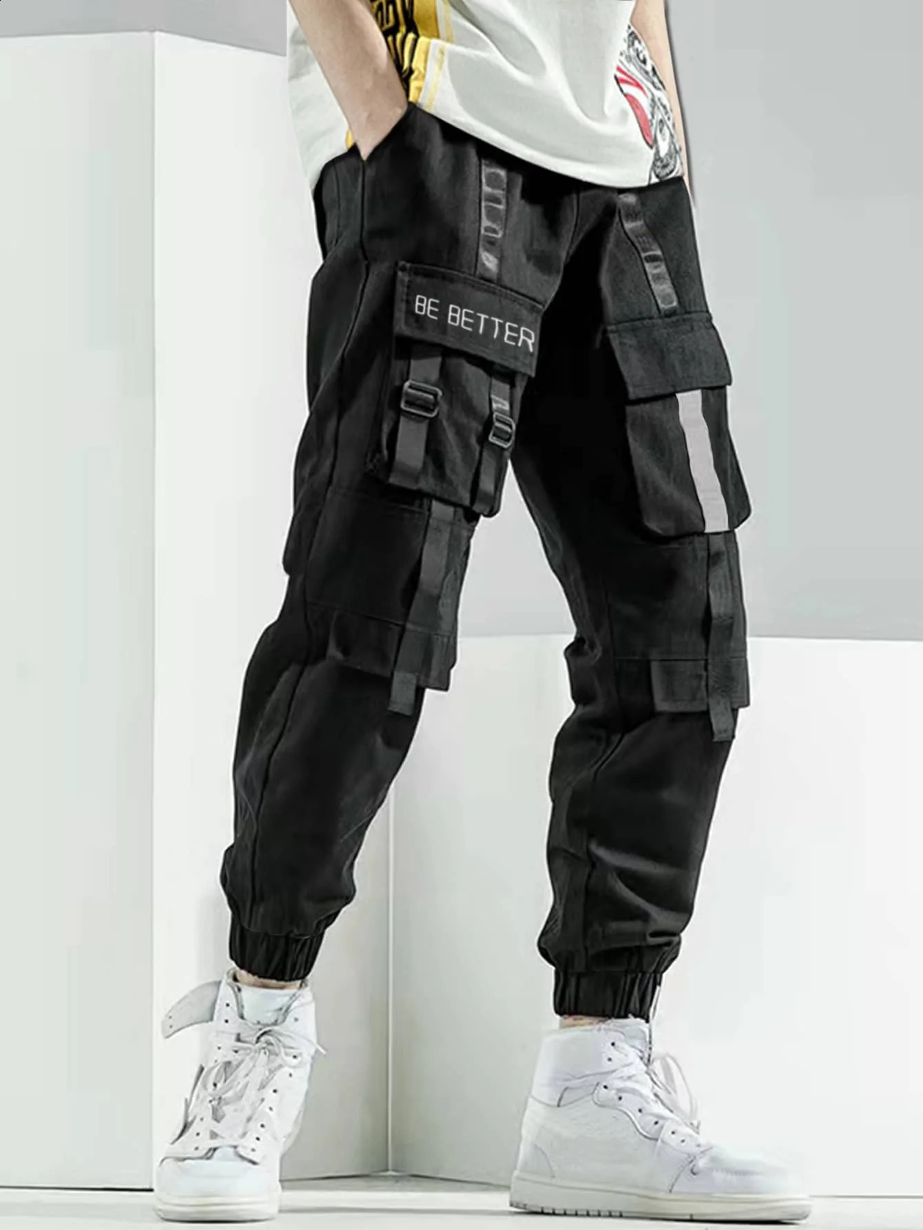 Pantalon de cargaison à la mode pour hommes plusieurs poches