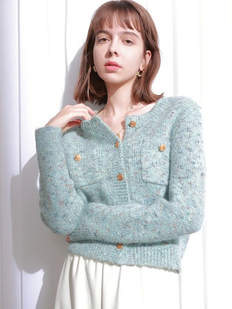 Zoki Women Sweet Cardigan Sweaters Vintage Long Sleeve Casual Korean Elegant Knitted Tops Coat Fall O Neck Lady Cardigan 240813