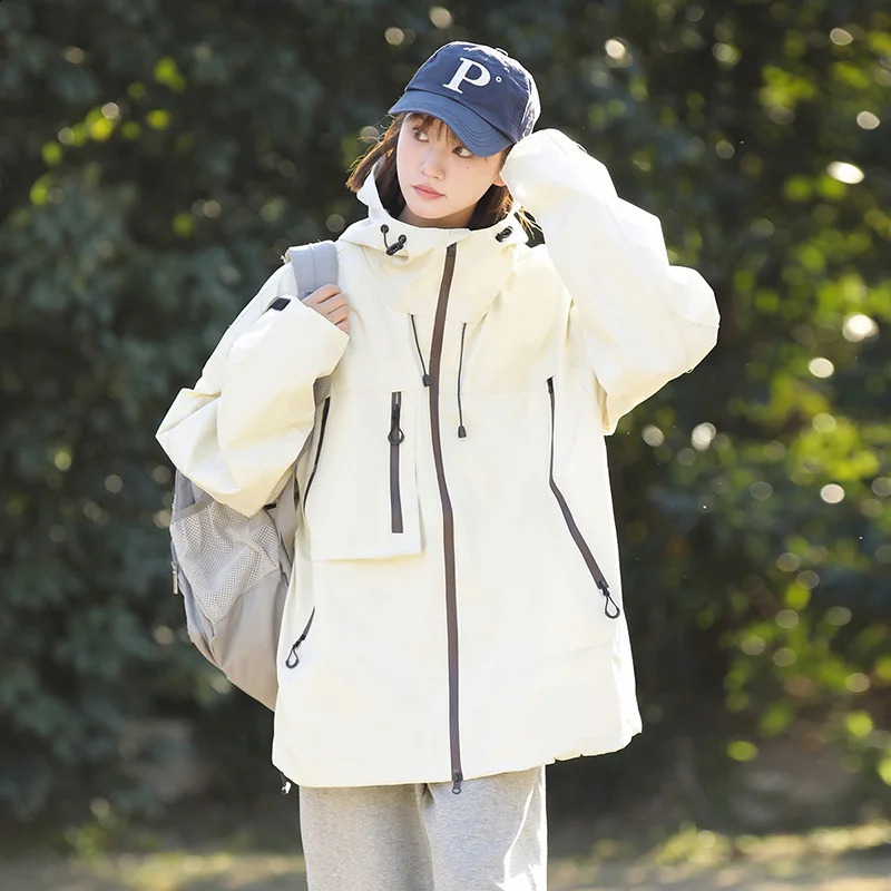 Autumn Climbing Hiking Waterproof Jacket Women 2024 Hooded Coat Outdoor Trekking Mountain Windbreaker Jackets for Raincoat y240812