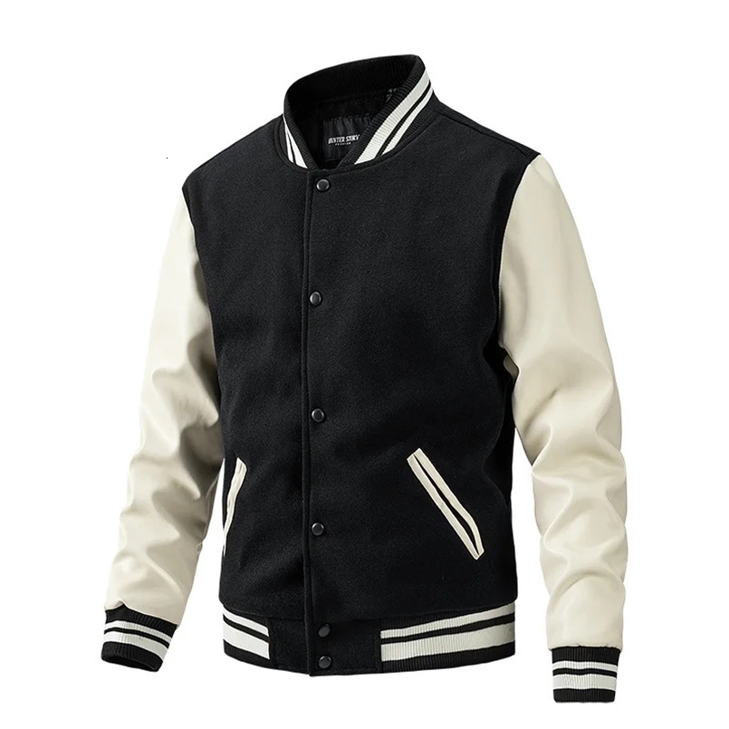Autumn and winter mens baseball jacket high-quality cotton thick warm jacket Korean fashion casual bomber jacket mens clothing 4XL240812