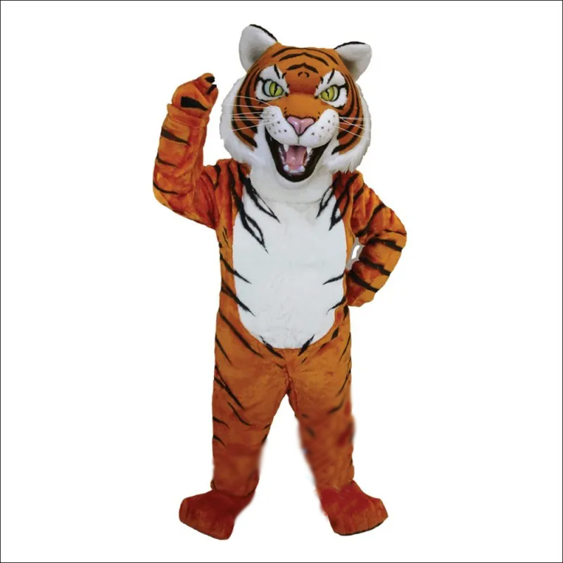 2025 high quality Tiger Mascot Costume Adult Size Cartoon Anime theme character Carnival Unisex Dress Fancy Performance Party Dress