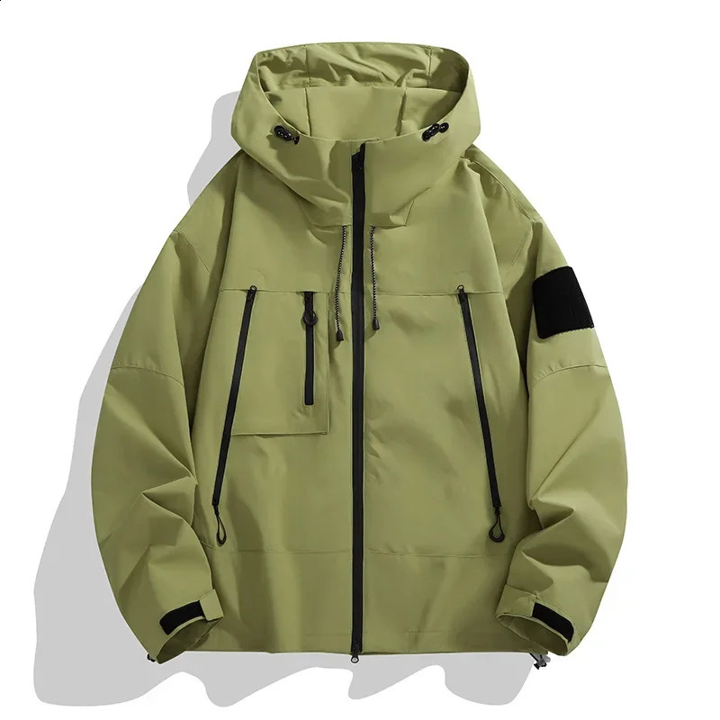 2024 Men Multi Pocket Jacket Windproof Waterproof Breathable Durable Hooded Coat Outdoor Climbing Camping Hiking Jackets 240812
