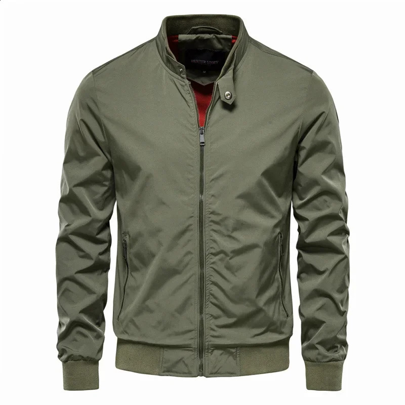 Mens Spring Casual Jacket Mens Stand Collar Ultra Thin Jacket Suitable for Mens Jacket Autumn Street Clothing Bomber Jacket Size 5XL240812