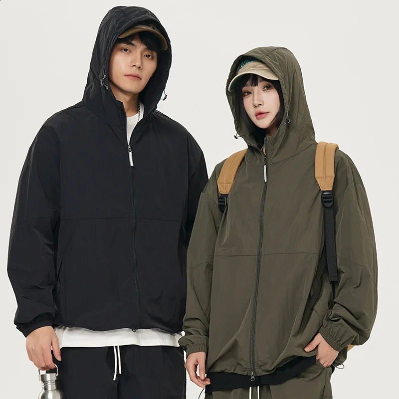 Men Hiking Jackets Waterproof SunProtective Coats Summer Quick Dry Hooded Windbreak Mountaineering Aamping Jacket Women 240812