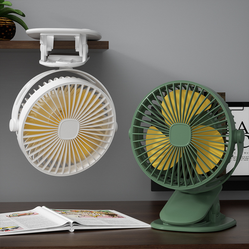Clamp Multi-function shaking head fan USBb charging mini office desktop student dormitory clip-on small fan R240813-image-849563420