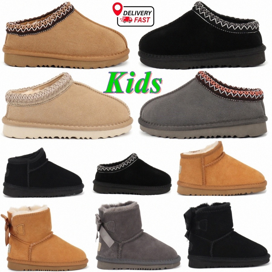 Kids boots Tasman Slippers Toddler Ultra Mini Platform Booties Australian baby warm sandals mini snow Boot boys Girls shoe Children boyPwLg#-image-992071767