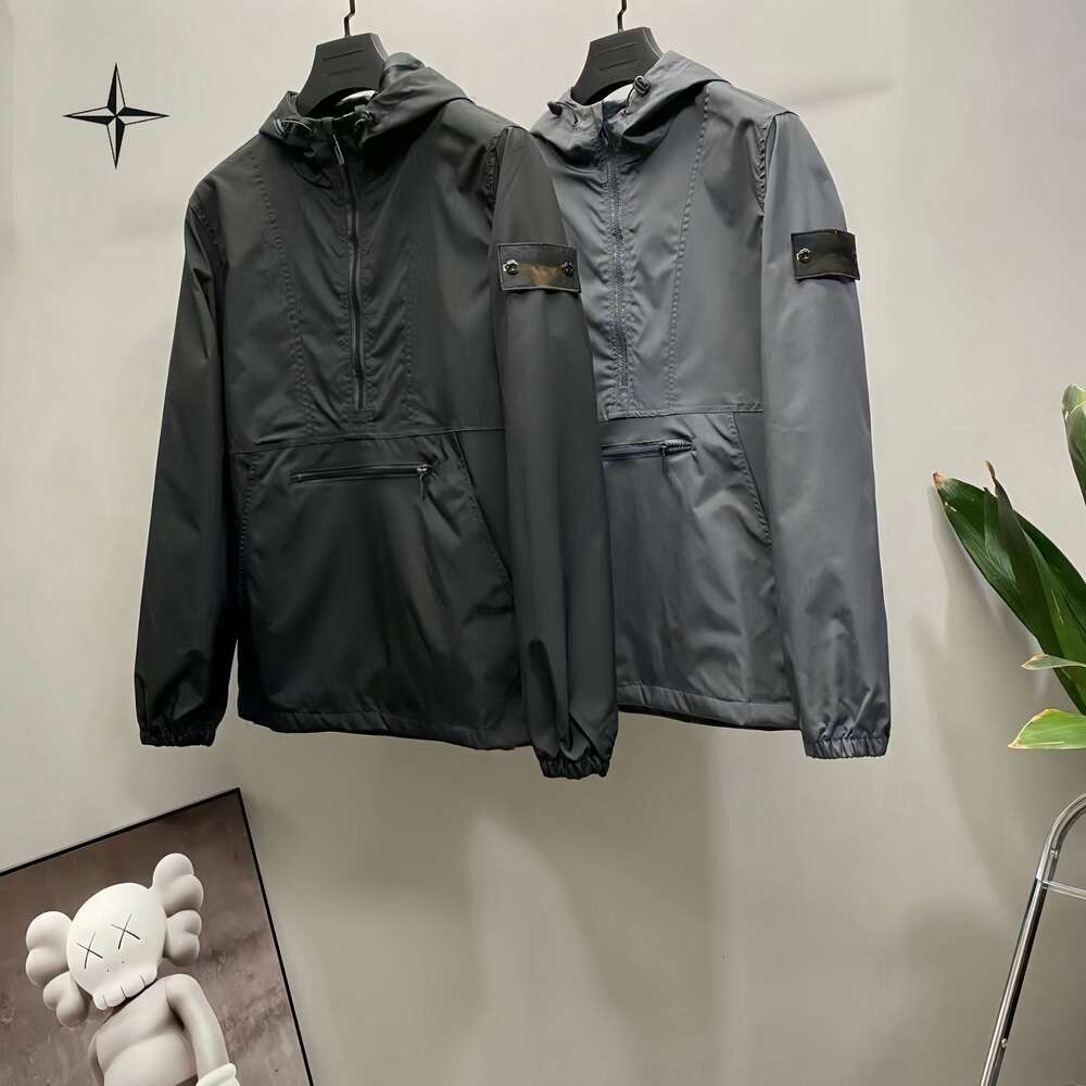 Designer Pocket Jackets Pull Stone Jacket Long Sleeve Stone Jacket Zipper Badges Men Pull Stone Company Casual Coat Windbreaker Embrodiery Mens 2ed