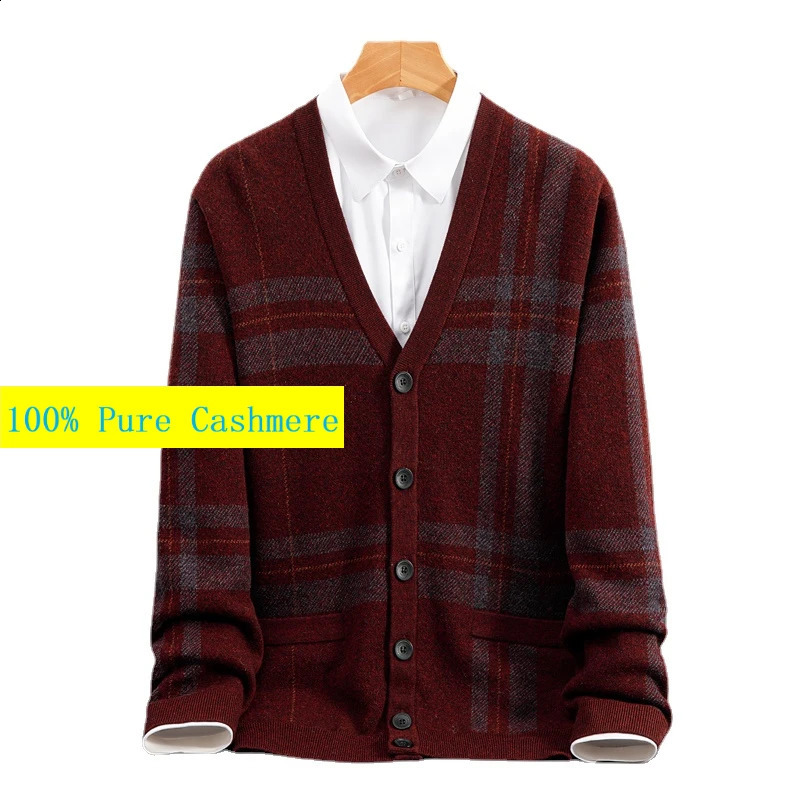 autumn and winter cashmere cardigan mens oversized sweater jacket plus size S M L XL 2XL 3XL 4XL 5XL 6XL 240814