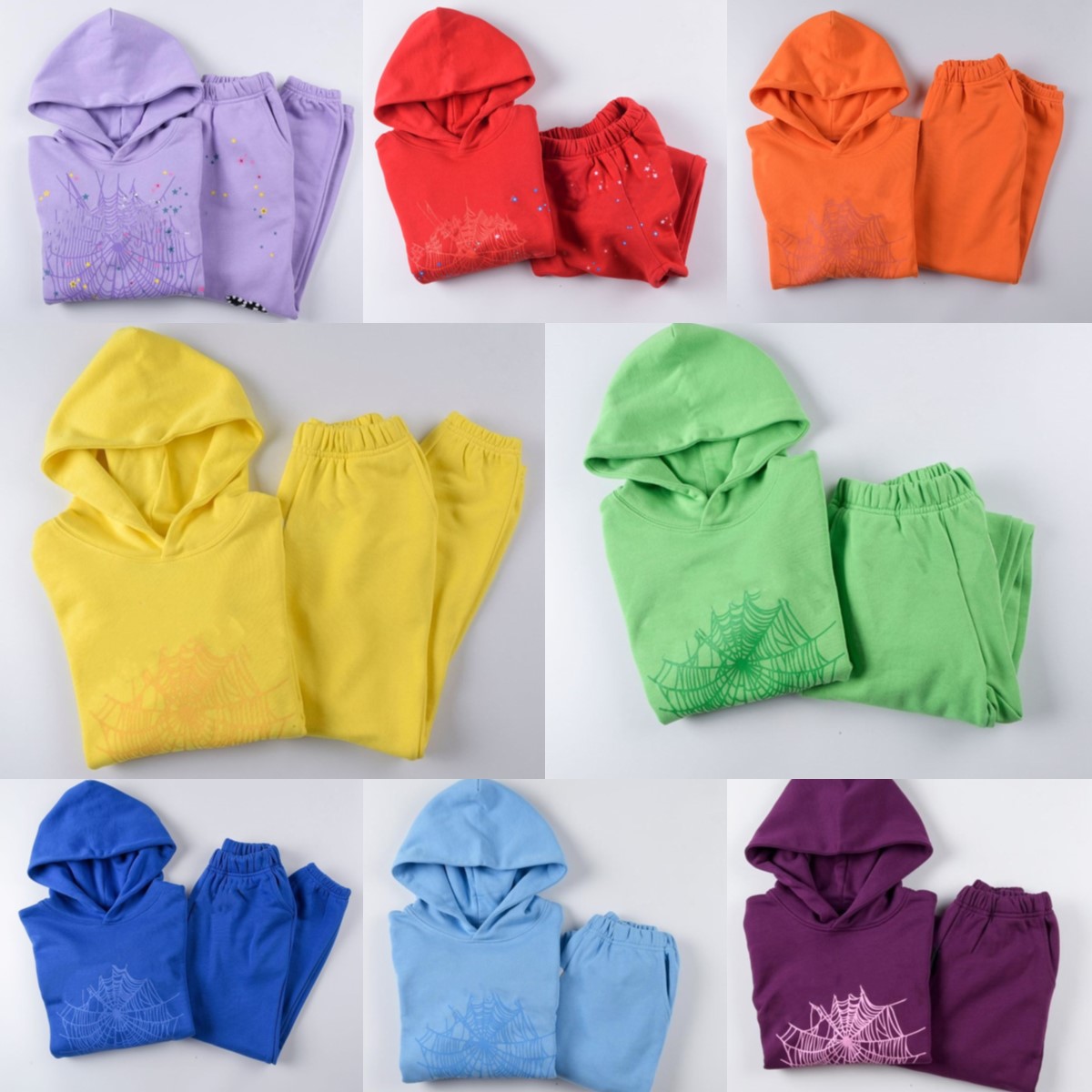 Designer kids hoodies sets toddlers suit baby boys girls Clothing Sets hoody pink green yellow black childrens Infant Clothes-image-893149961