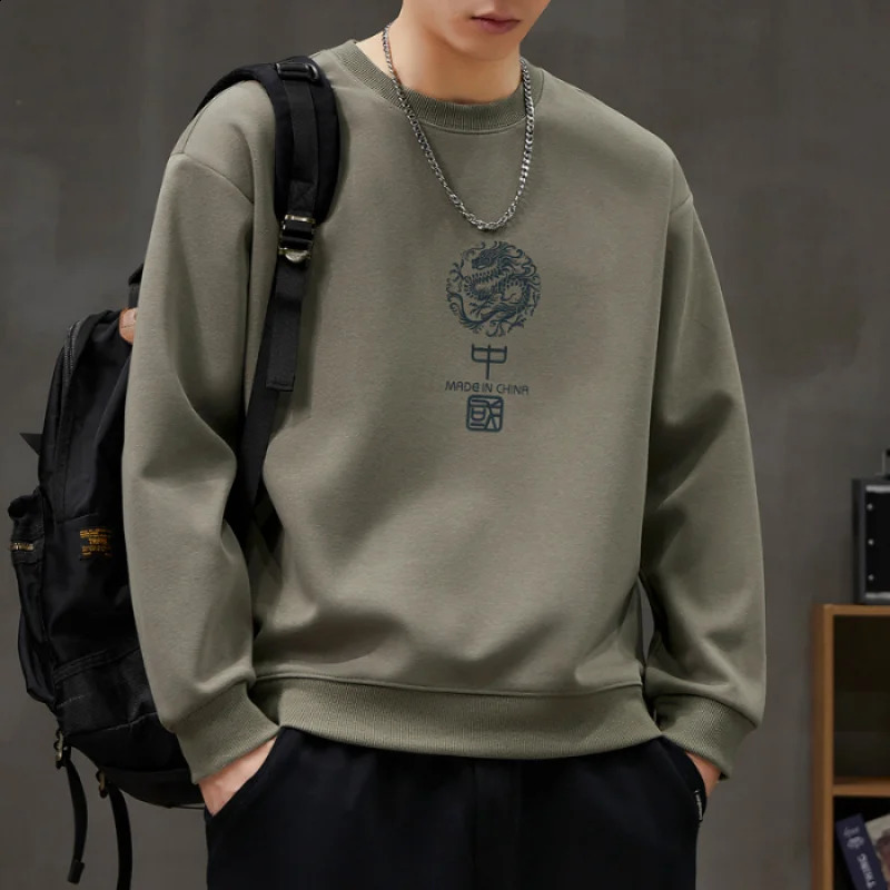 Pull imprimé de style chinois pour hommes Automne à la mode à mode.