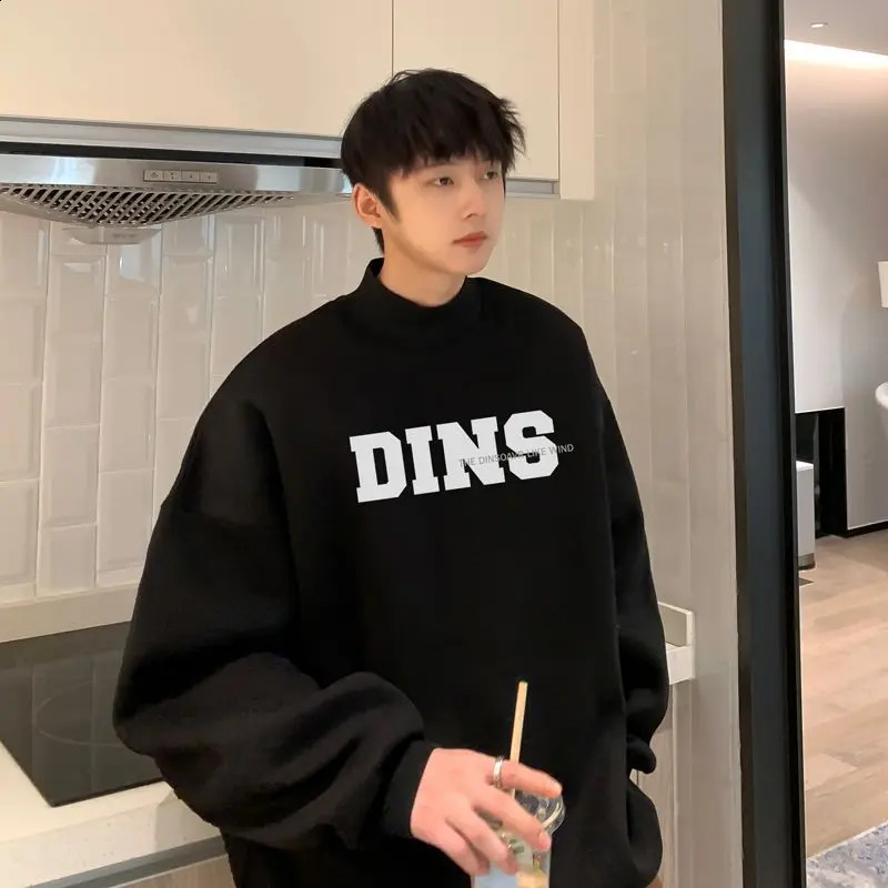Coréen personnalisé à demi-collé plus en velours sweet sweat-shirt Ins ins hiver américain petit décolleté veste de cou rond