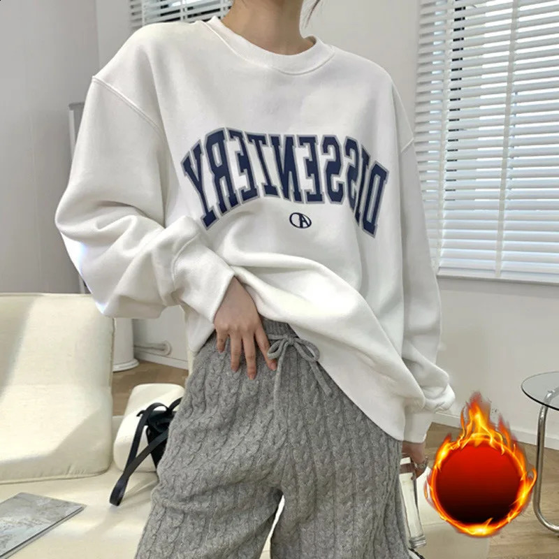 Women Sweatshirts Solid Color Crew Neck Kpop Korean Style Y2k Light Women Sweaters In Sweatshirts T-shirts With Long Sleeves 240815