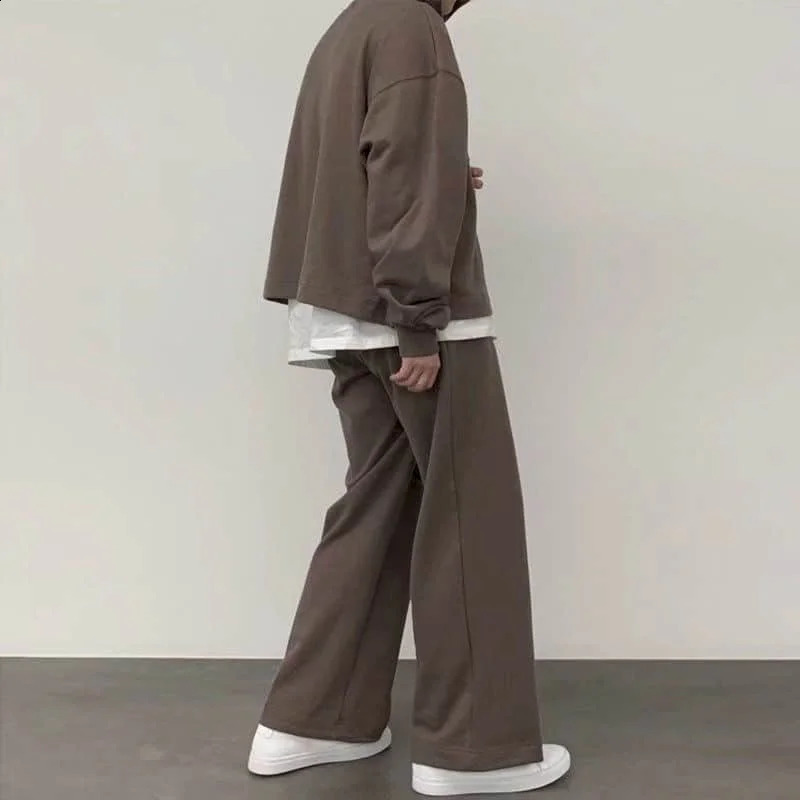 autumn and winter vacation two-piece sportswear mens autumn Korean mens outerwear 240814