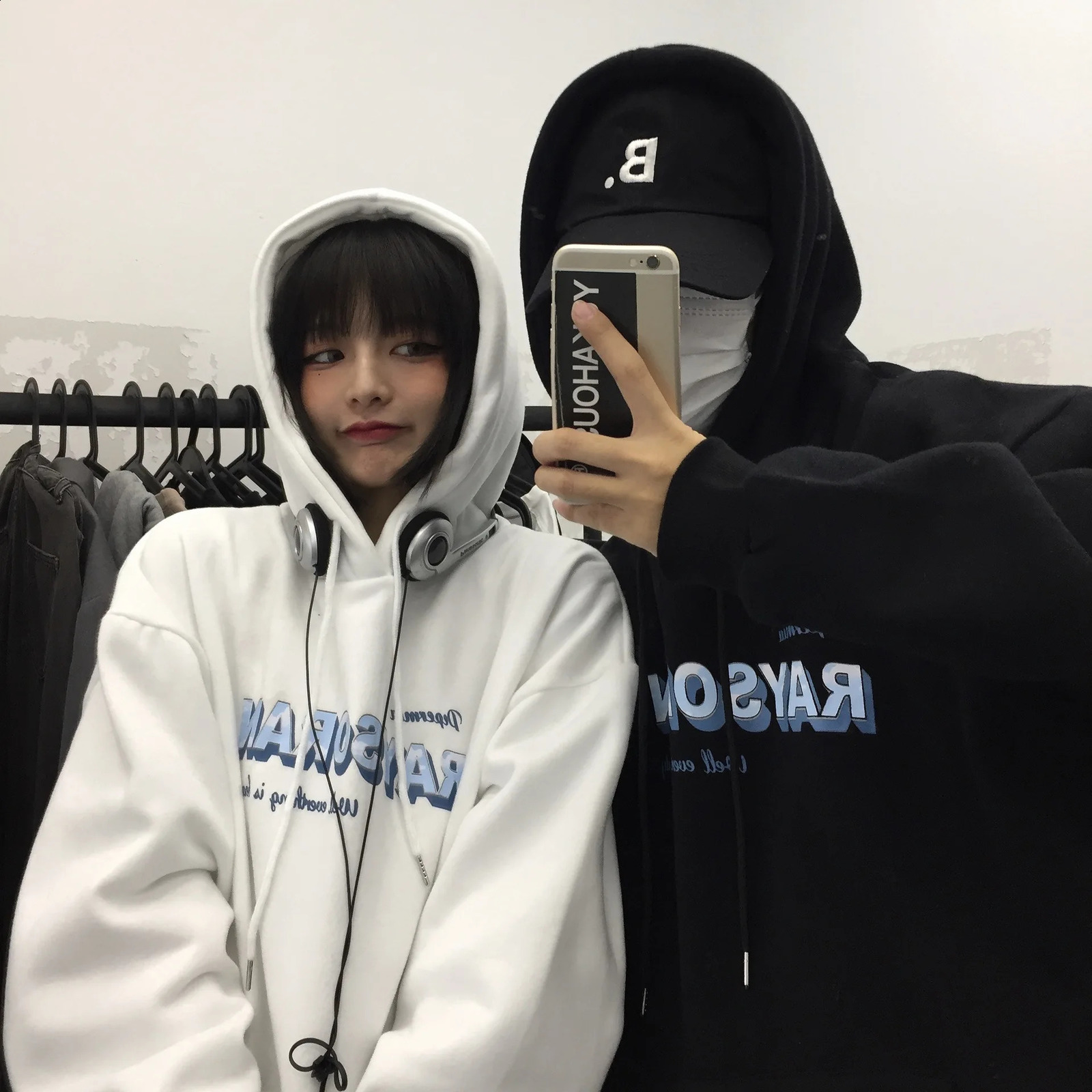 Hooded Sweater Mens Autumn Korean Version of Ins All-match Letters Loose Pullover Couple Jacket Sweatshirt Women 240815