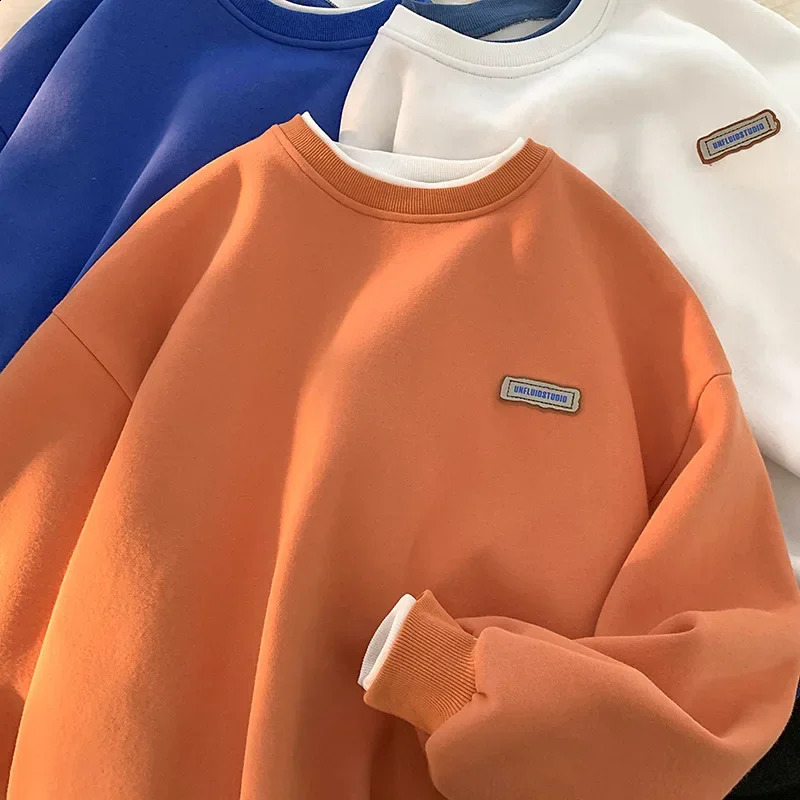 Y2k Loose Long Sleeve Pullovers Women Autumn Winter Korean Solid Color Sweatshirts Casual Harajuku Tops Preppy Street Wear 240815