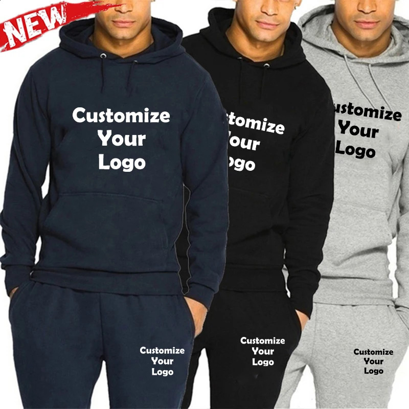 Mode personnalisée Track and Field Uniforme Unisexe Casual Sports Ensemble SweatshirtPants à capuche en deux pièces S-4XL 240814