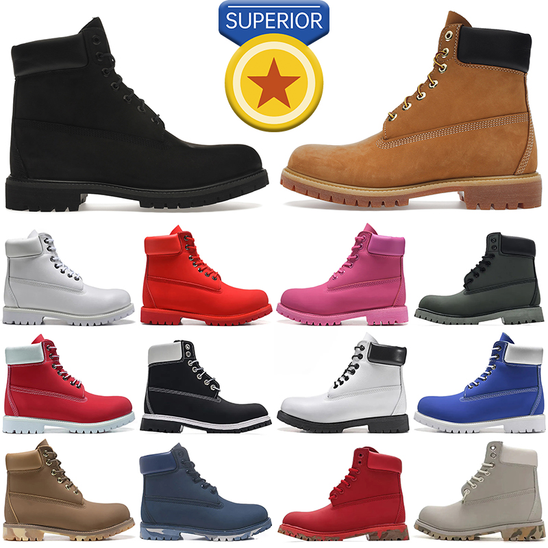 Designer boots men women sneakers White Black White Grey Pink Navy Blue Brown Red Green Camo ankle booties mid mens trainers trendy outdoor winter s
