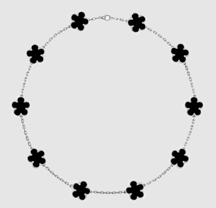 Plated gold 10 925 sterling silver necklace woman four leaf clover wedding luxury designer chains for necklaces charm exquisite retro ho012 H4 gemst
