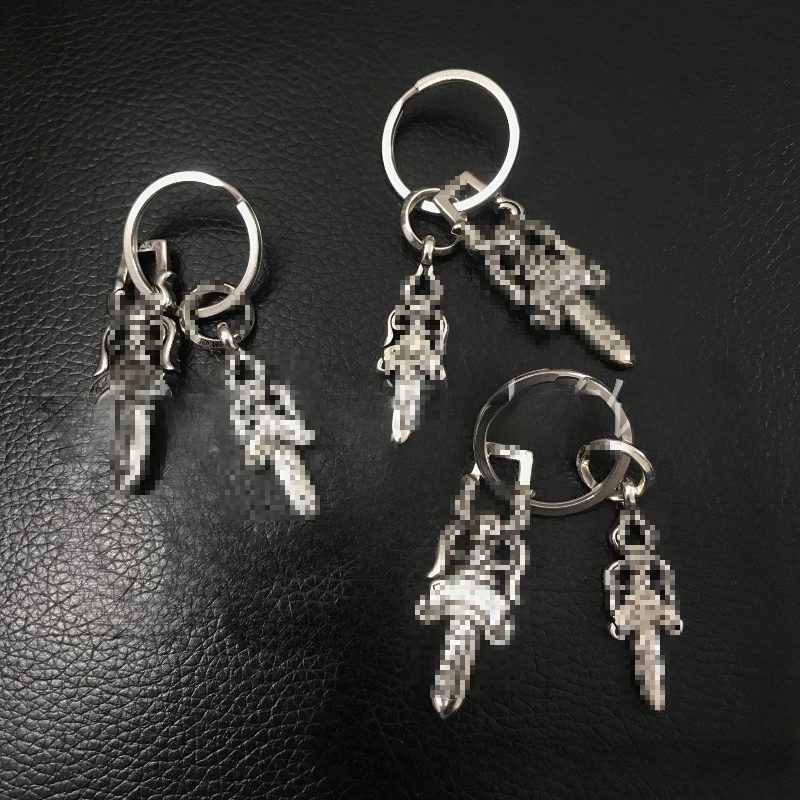Designer Keychains Bag Zipper Keychain Accessories Cross Dice Skull Pendant Fastener Spring Lobster Head Fastener