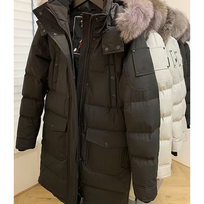Down jacket long men's Canadian fashion classic 5A cold resistant outdoor skiing suit detachable hooded sweater thick windproof jacket
