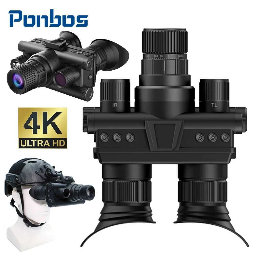 Telescopes Z9157 4K UHD 40MP Head Mounted Tactical Telescope Goggles 8X Zoom 600M Infrared Night Vision Binoculars Camera for HuntingLL260523-image-1012141387