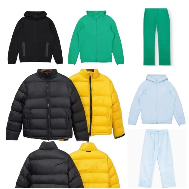2024 Designer Winter Parke Corduroy puffer jacket Cotton Coat tech fleece tracksuit Hoodie top pants sports jogging set SIZE S-2XL