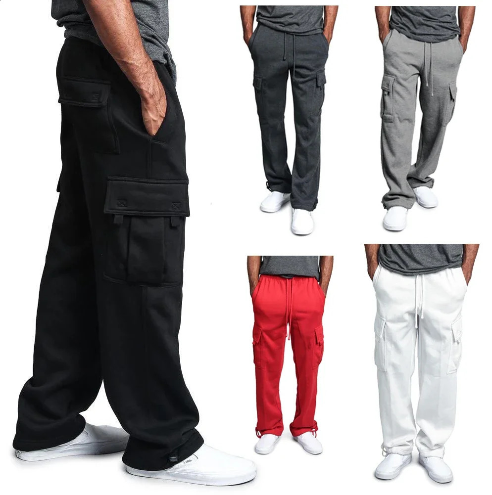 Pantalon de cargaison pour hommes Trend High Street Bottoms Fitness Workout Running Gym Training Tracksuit Colters Casual Sweatpant 240815