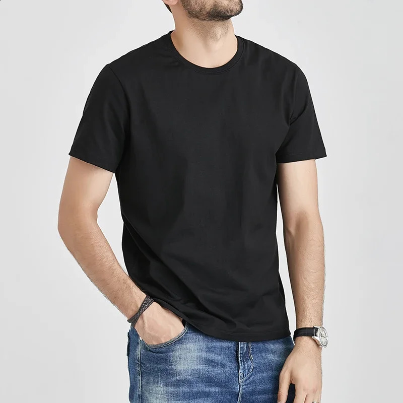 2024 Men TShirts Cotton Tshirts Male Plain Solid Black White Army Green Short Tee shirt Female Top Tees Korean Fit SXXXL 240902