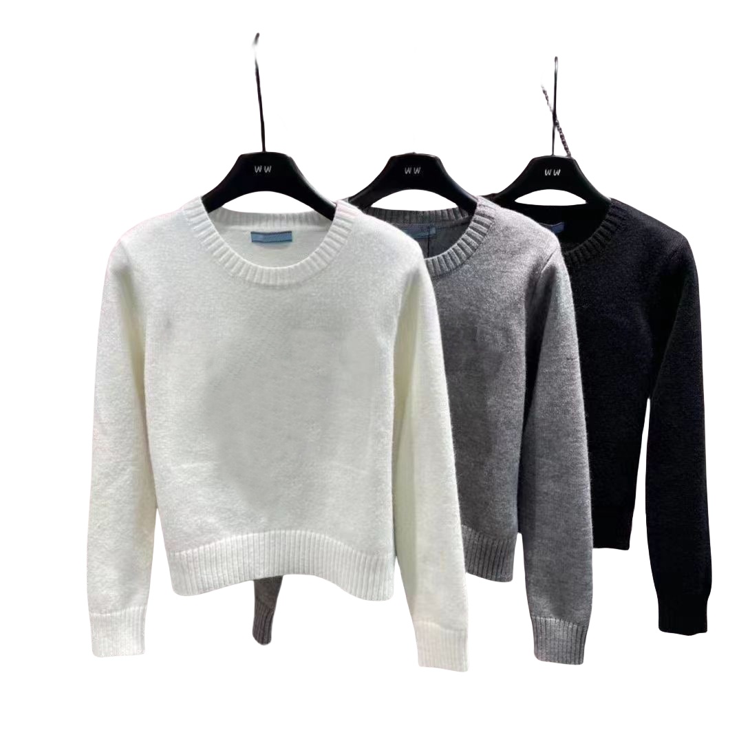 New Sweater Autumn Trendy Long-sleeved Top High-end Slim Pullover Coat women casual knitted cardigan coat Designer Sweater White Thin Knitted Shi-image-968913721