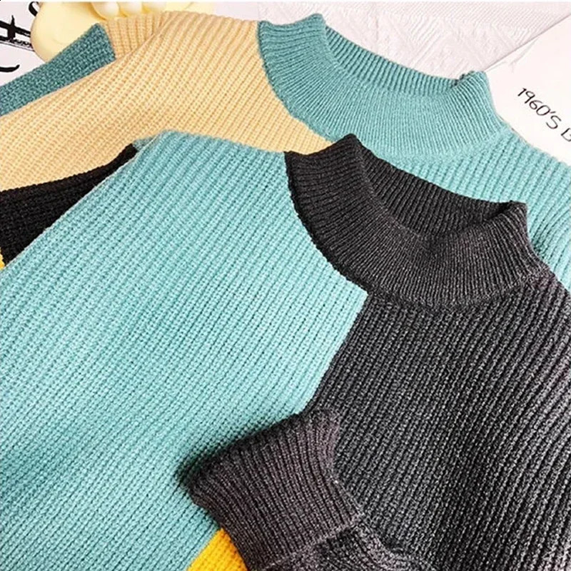 High End Mens Sweaters in Autumn Winter and Winter Necked Casual Thickened Knitwear with Trendy Base 240816