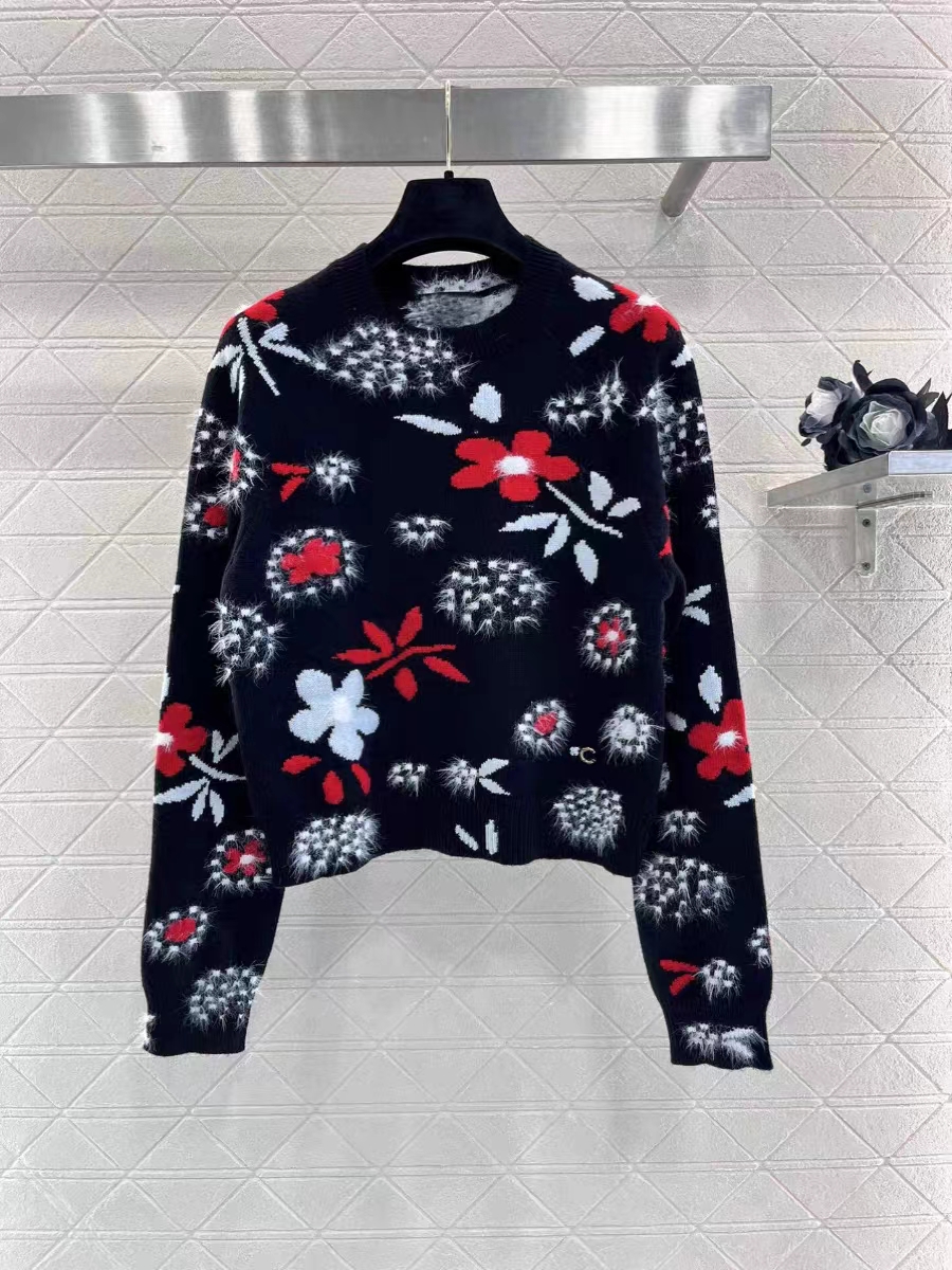 Women's Sweaters designer Chan top-grade sweaters Printed sweater sweater women paris runway clothes women new top CC tops women tops women kni