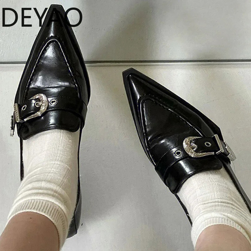 2024 Spring Womens Pump Shoes Fashion Shallow Womens Shallow Smooth Single Shoes Elegant Thick Boots Shoes 240813
