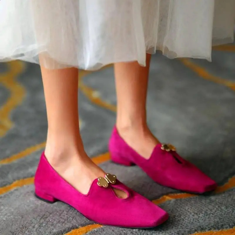 Chaussures plates pour femmes avec semelles rondes couleurs solides chaussures simples chaussures élégantes chaussures de bureau décontractées co