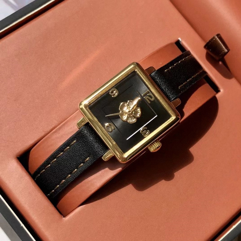 Elegant Womens Designer Watch Classic 30mm Quartz Timepiece with Square Dial Full Stainless Steel Case Women Watches in Black Gold Silver Colors
