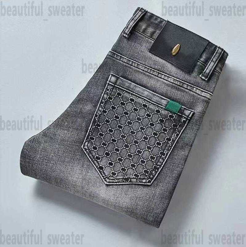 Mens Jeans designer Designer Fashion luxury Slim Elastic Bee Brand Business Pants Trousers Classic Style Male Denim leisure trousers Big yards GGUB 57$