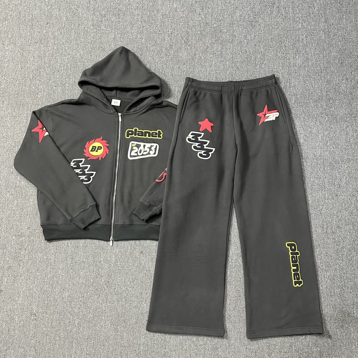Broken Men Planety Sweat à capuche Sweatshirt Sweatshirt Femmes Designer Tracksuit Zip Up Up Up Baggy Sweatpants Sweetwear Streetwear Plante Foam